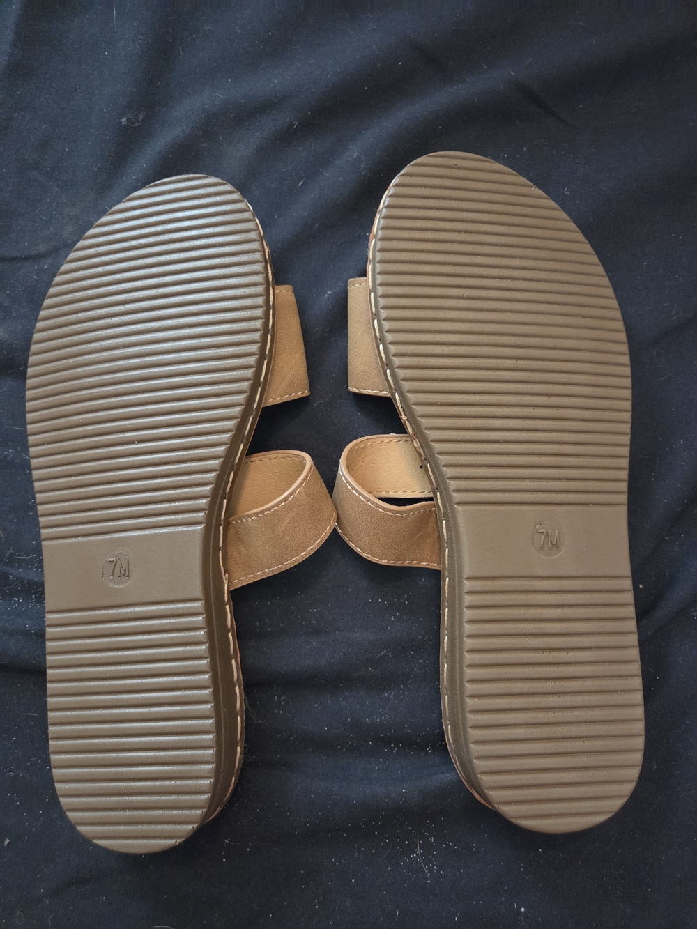 Palms Women's Tan Buckle Slide Sandals - Picture 3 of 3